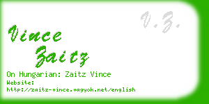 vince zaitz business card